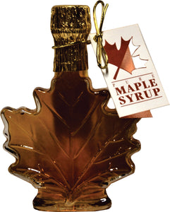 100mL (3.4oz.) - Maple Leaf Glass Bottle of Pure Vermont Maple Syrup
