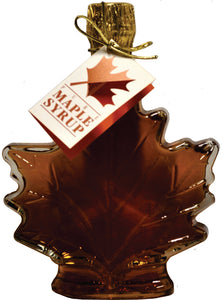 250mL (8.45oz.) - Maple Leaf Glass Bottle of Pure Vermont Maple Syrup