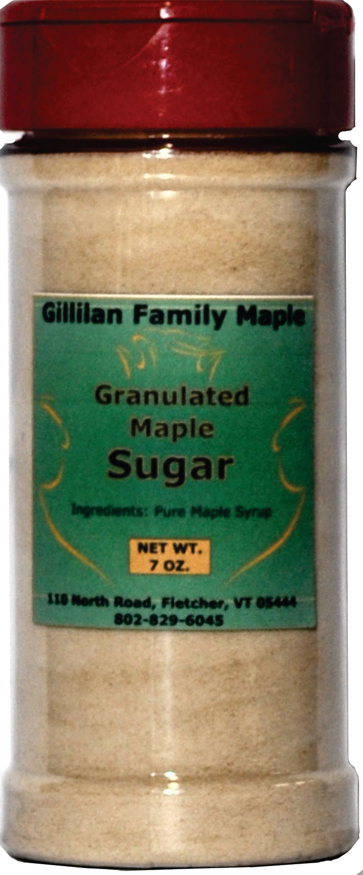 7oz. - Pure Vermont Granulated Maple Sugar Shaker