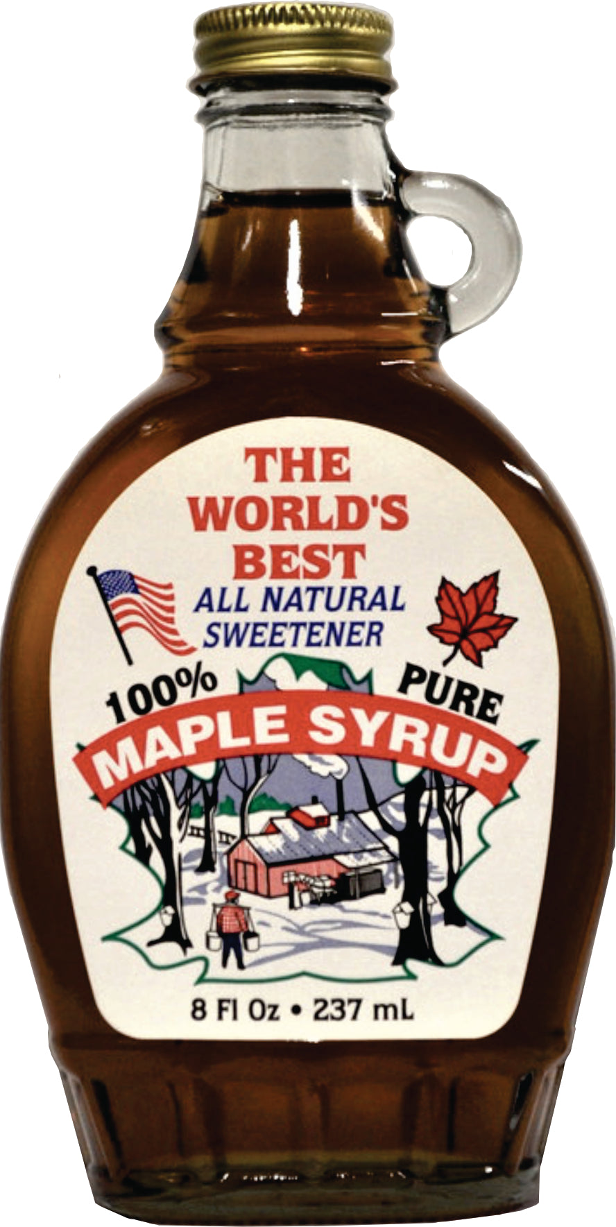 Half Pint (8oz.) - Glass Bottle of Pure Vermont Maple Syrup