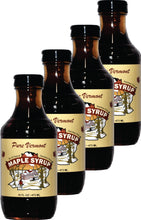 Load image into Gallery viewer, 4-Pack of Pint (16oz.) Glass Bottles of Pure Vermont Maple Syrup