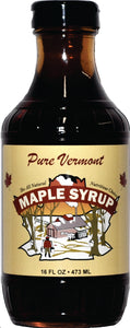 4-Pack of Pint (16oz.) Glass Bottles of Pure Vermont Maple Syrup