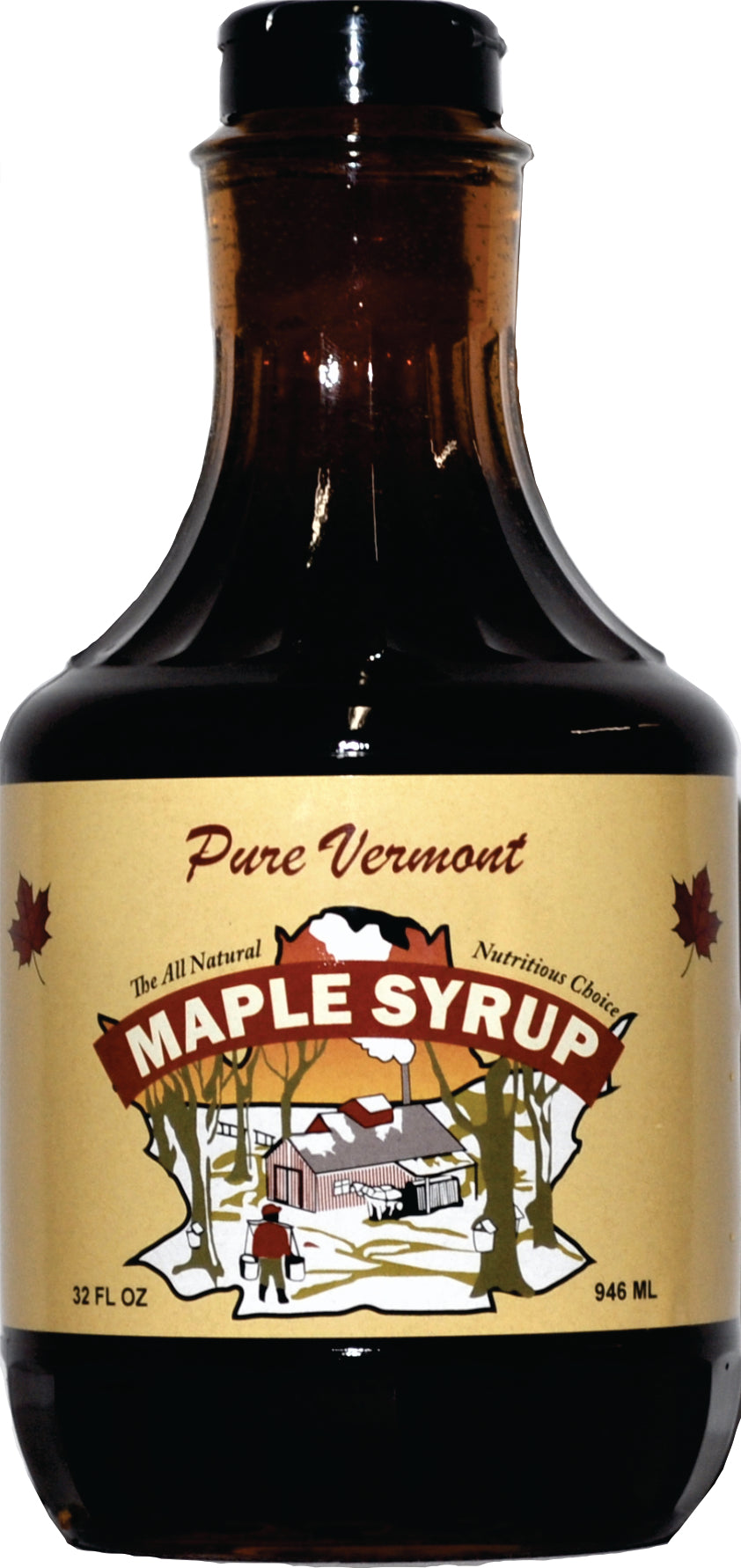 Quart (32oz.) - Glass Bottle of Pure Vermont Maple Syrup